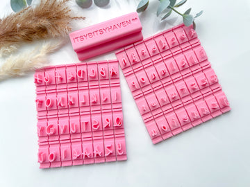 CAPITAL & SMALL LETTERS - Alphabet Cookie  Stamp •  Alphabet Fondant  Stamp  • Polymer Clay Stamp   • Letter Embossing  Stamp • CS-a